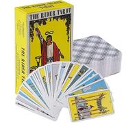 Waite Tarot Cards with Guide Book - 78 Rider Tarot Cards for Fate Divination, Party Card Games, Tarot Deck Suitable for Beginners & Experienced Players, Mysterious Gift for Friends