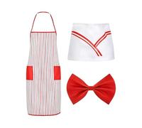 Waiter Costume - Waitress Popcorn Uniform, Retro Carnival Dress, Theatre Cinema Style, Vintage Server Dress | Professional Hospitality Clothing Ideal Artists Dress