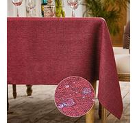 WAITER TREE Rectangular Tablecloth Linen Effect Waterproof Washable Tablecloth for Table Decoration