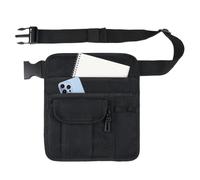 Waiter Waist Bag,Waitress Waist Bag - Utility Money Bag,General Purpose Money Bag, Restaurant Serving Apron Bag, Storage Bag for, Black/White, Consulte la descripción, See description