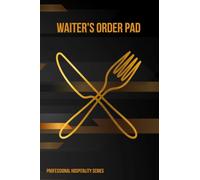 WAITER'S ORDER PAD: Professional 100-Page Guest Check with Modern Black & Gold Geometric Design | Table Service Organizer for Restaurants & Cafes | Special Requests & Allergy Section