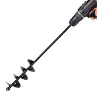 waitFOR Auger Drill Bit 1.8x14.6inch Garden Plant Flower Bulb Auger Rapid Planter Bulb & Bedding Plant Auger for 3/8" Hex Drive Drill Earth Auger Drill Fence Post Umbrella Hole Digger