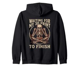 Waiting For My 3D Print To Finish Funny Maker Design Zip Hoodie