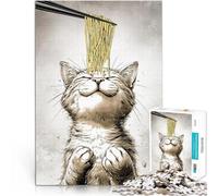 Waiting for my noodle1000 Piece Jigsaw Puzzles for Adults Jigsaw Educational Games Fun at Home Activities, Birthday Present,Travel Gifts, 38x26cm