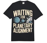 Waiting for Planetary Alignment Astronaut Space Comfort Colors Adult Heavyweight T-Shirt