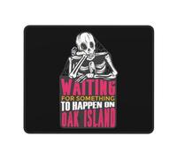 Waiting For Something To Happen On Oak Island Mousemat With Stitched Edges Desk Mat Soft Mousepad For Studying Office Gaming 25X30Cm