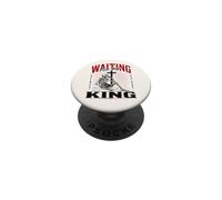 Waiting for the King Christian Skeleton Bible Art PopSockets Adhesive PopGrip