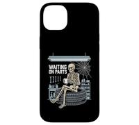 Waiting On Parts - Funny Mechanic Skeleton Car Garage Humor Case for iPhone 14 Plus