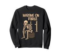 Waiting On Parts Funny Skeleton Auto Mechanic Technician Sweatshirt