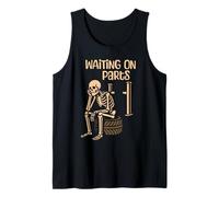Waiting On Parts Funny Skeleton Auto Mechanic Technician Tank Top