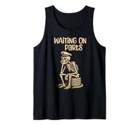 Waiting On Parts Funny Skeleton Boat Owner & Mechanic Humor Tank Top