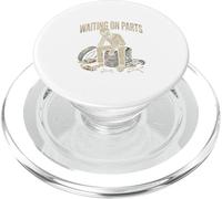 Waiting On Parts Skeleton Mechanic Funny Garage PopSockets PopGrip for MagSafe
