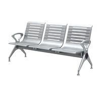 Waiting Room Bench with Armrest - 3 Seat Office Guest Reception Seating for Airport, Hospital, Bank, Salon, Barbershop, Lobby