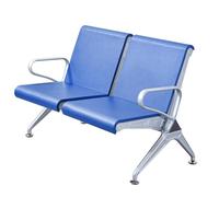 Waiting Room Bench with Armrests, 2-Person Reception Chair, Synthetic Leather Office Seating for Business, Hospital, Clinic, Modern Design, Comfort