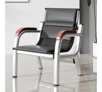 Waiting Room Bench with Solid Wood Handrail, Leather Upholstery for Comfortable Seating in Offices, Clinics, and Public Spaces