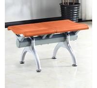 Waiting Room Chairs, 2-Seat PU Leather Reception Bench with Steel Frame, Office Seating for Airport, Bank, Hospital