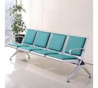 Waiting Room Chairs,4-Seater Green PU Leather Waiting Room Bench, Stylish Office Reception Chairs with Arms, Comfortable Seating for Airport, Bank,Green-4-seater