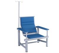 Waiting Room Chairs Clinics Reception Chair, Medical IV Chair with IV Pole Stand, Reclining Chairs with Armrest and Backrest for Hospitals, Clinics(Blue)