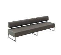 Waiting Room Chairs Faux Leather Upholstered Reception Seating, Office Reception Chairs Durable Metal Frame for Lobby Clinic Airport Hospital Barber Salon Bank Gray W-70 (Grey W70)