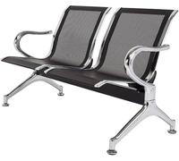 Waiting Room Chairs with Armrests, Comfortable 3-Seat Bench for Office Reception and Airport Lounges, Efficient Space Utilization