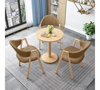 Waiting Room Table and Chair Set Dining Table for Meetings Space-Saving Conference Room Furniture Soft Backrest Leatherette Chairs Office Work Table (Color)