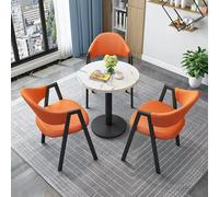 Waiting Room Table and Chair Set PU Leather Dining Table for Meetings Space-Saving Conference Tables Soft Back Office Work Table (Color: ______)