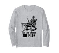 Waiting Skeleton Meme Office Humor Slow Process Long Sleeve T-Shirt