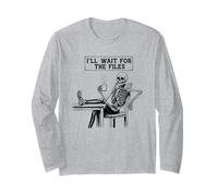 Waiting Skeleton Meme Project Manager Office Humor Coworker Long Sleeve T-Shirt