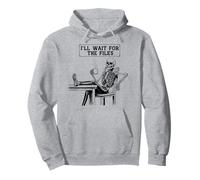 Waiting Skeleton Meme Project Manager Office Humor Coworker Pullover Hoodie
