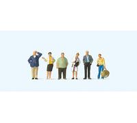 Preiser 10734 Waiting Train Travellers Figure Set (6)