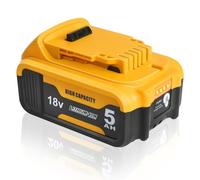 Waitley 18V 5.0Ah battery for Dewalt battery 18V Cordless Tools | For DCB184 DCB180 DCB181 DCB182 DCB200 DCB201 DCB204 Compatible with DCD/DCF/DCG Series Cordless Power Tools