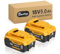 Waitley 2 x 18 V 5.0 Ah Replacement Battery for Dewalt Li-Ion