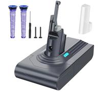 Waitley 6000mAh Battery for Dyson V8 Replacement Battery for V8 SV10 Compatible with V8 Absolute, V8 Animal/Motorhead/Fluffy Cordless Vacuum Cleaner with 2 Pre-filters+Screwdriver