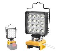 Waitley LED Work Light for DeWalt 18V Battery, 48W Cordless Flood Light Contains USB & Type-C Fast Charge