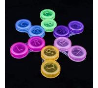 WAITLOVER 1 pc Pocket Mini Contact Lens Case Travel Kit Mirror Container portable Small Make Jars Round Container Organizer Up Boxes