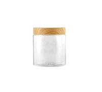 WAITLOVER Moisture-proof Plastic Bottle Nut Biscuit Jar Wood Grain Transparent Sealed Jar Grains Storage Seasoning Fresh-keeping Kitchen