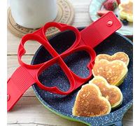 WAITLOVER Non-stick Pan Fry Egg Pancake Maker Silicone Ring Round Baking Egg Ring Heart Kitchen Shape Square Mould Mold Omelet Cooker R4K7