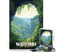 Waitomo Caves, New Zealand Jigsaw Puzzles 1000 Pieces for Adults Mind Challenge Serene Activity Seamless Fit Holiday Present (38x52cm)