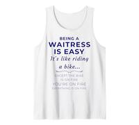 Waitress Life Being a Server is Easy Funny Waiter Quote Tank Top