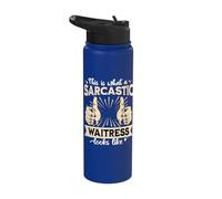 Waitress Sarcastic Waitress Sarcasm Waitress Stainless Steel Insulated Water Bottle