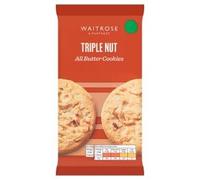 Waitrose All Butter Cookies, 8 Pack, 200g, Belgian Chocolate Varieties (Pack of 1, Triple Nut All Butter Cookies 8 Pack 200g)