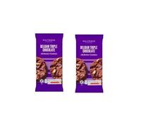 Waitrose All Butter Cookies, 8 Pack, 200g, Belgian Chocolate Varieties (Pack of 2, Belgian Triple Chocolate All Butter Cookies 8 Pack 200g)