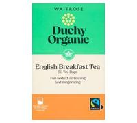Waitrose Duchy Tea Bags - 50 & 100 Pack - Peppermint, Earl Grey, English Breakfast, Green & Everyday Tea (Pack of 1, English Breakfast Tea Bags 50 Pack 125g)