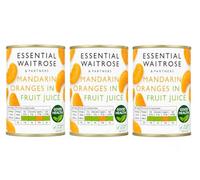 Waitrose Essential Mandarin Orange in Fruit Juice drained 175g, Pack of 3