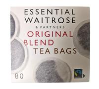 Waitrose Essential Original Blend Round Tea Bags 80 Pack