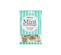 Waitrose Mint Humbugs Mint Flavoured Boiled Sweets Vegetarian 225g