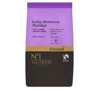Waitrose No1 India Monsoon Malabar Single Origin Ground Coffee Dark Roast 227g Arabica (6 Packs)