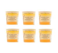 Waitrose Porridge Pots - Original, Golden Syrup & Apple & Blueberry, Ready-to-Eat Oat Breakfast, Multiple Pack Sizes (Pack of 6, Golden Syrup Porridge Pot 70g)