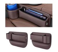 WAIWOEAI Leather Car Seat Gap Organizer for R&enault Talisman 2015-2020 2Pcs Car Interior Organizer Seats Gap Storage Box Car Seats Filler With Cup Holder