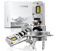 WAIXINGREN H7 Headlight Bulb, 60W 26000LM 400% Ultra Brightness with Fan, 6500K White with High-Efficiency Cooling System, Canbus Ready, Plug and Play, Pack of 2 (H7)